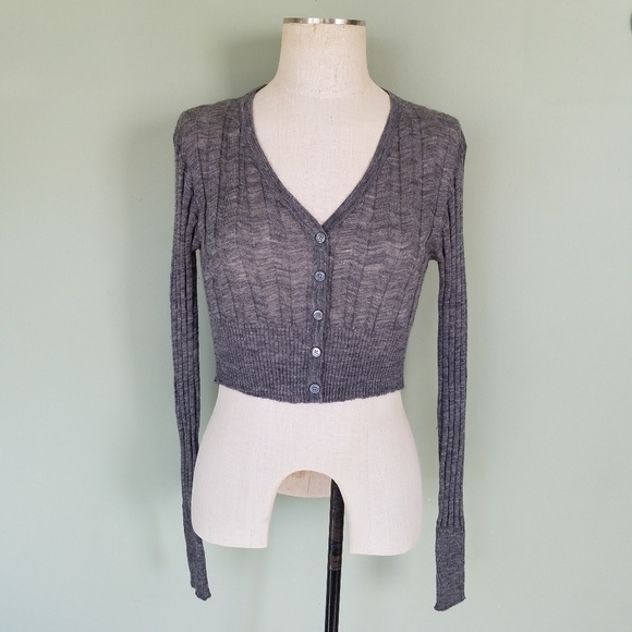 Alexander Wang Sweaters - Alexander Wang Crop Ribbed Cardigan